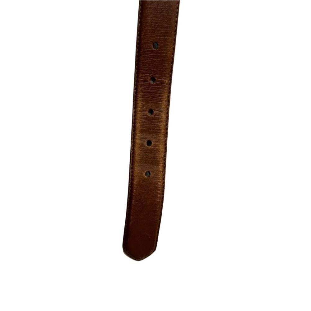 Coach Brown Leather Belt Brass Hardware Dress 40 - Picture 9 of 9